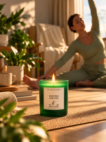 Rooting for You - Tea & Vetiver Scented Soy Wax Candle
